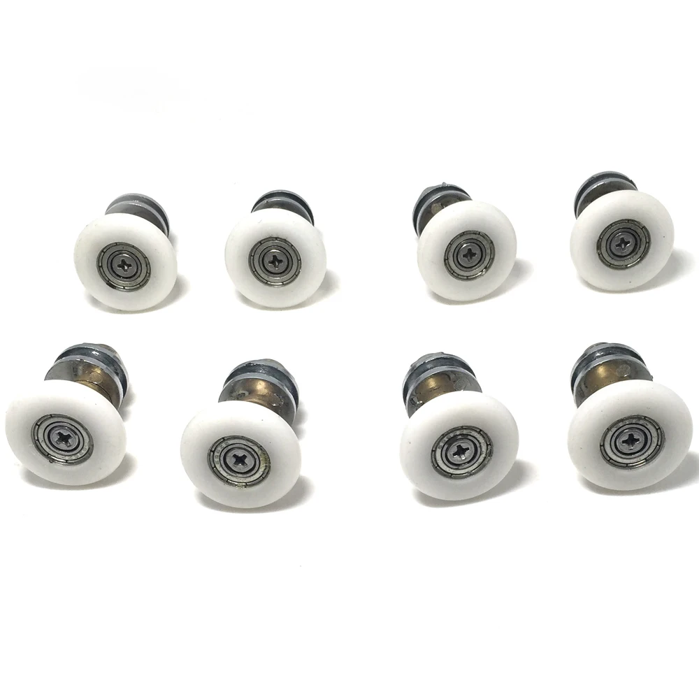 Shower Door Wheels 25mm Shower Door Rollers 8pcs( glass hole 12mm )in