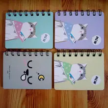 100 шт Новые простые милые животные твердый переплет рулонная бумага Блокнот мультфильм 80 листов мини переносной планировщик простой карманный книга