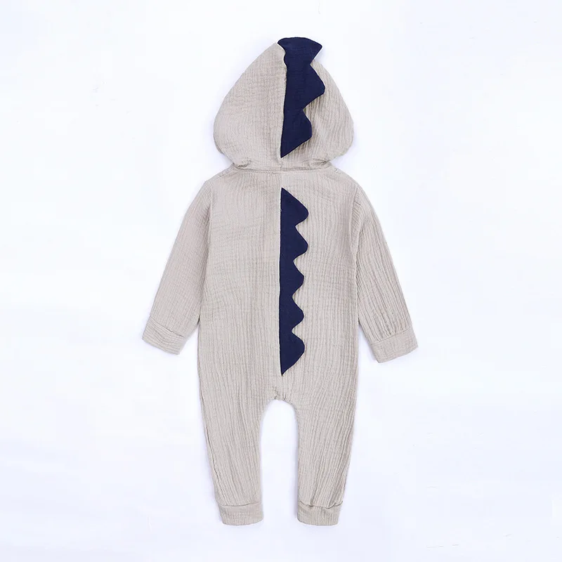 KEAIYOUHUO/ осенняя одежда для маленьких девочек и мальчиков; комбинезон с длинными рукавами; комбинезоны для новорожденных; одежда для малышей; Комбинезоны из хлопка; Одежда для младенцев - Цвет: Gray