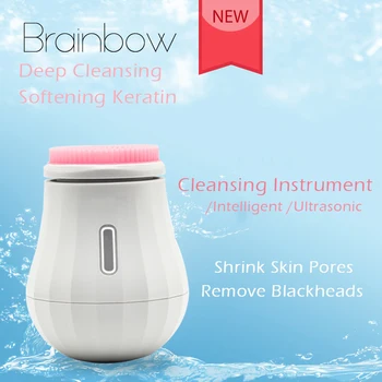 

Brainbow Electric Ultrasound Face Cleanser Vibrate Pore Clean Silicone Cleansing Brush Massager Facial Vibration Skin Care Brush