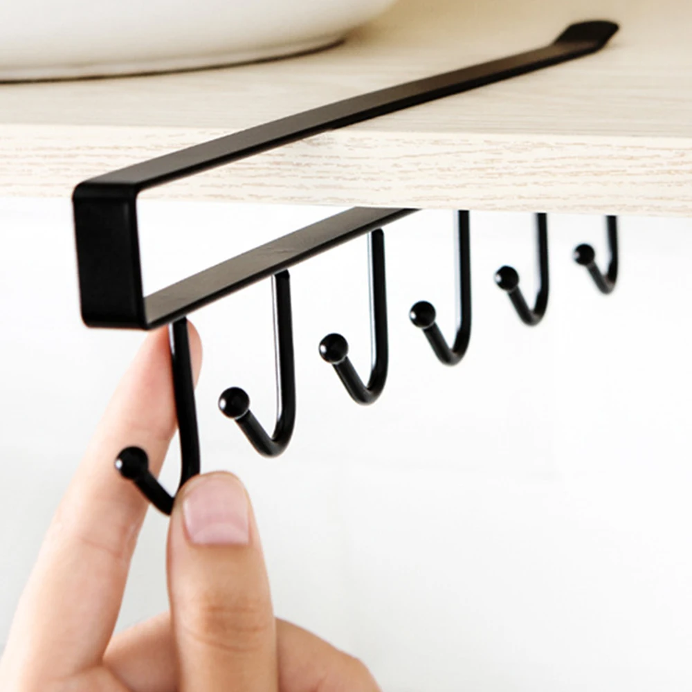 2pcs Metal Kitchen Storage Hooks Rack Organizer Cupboard