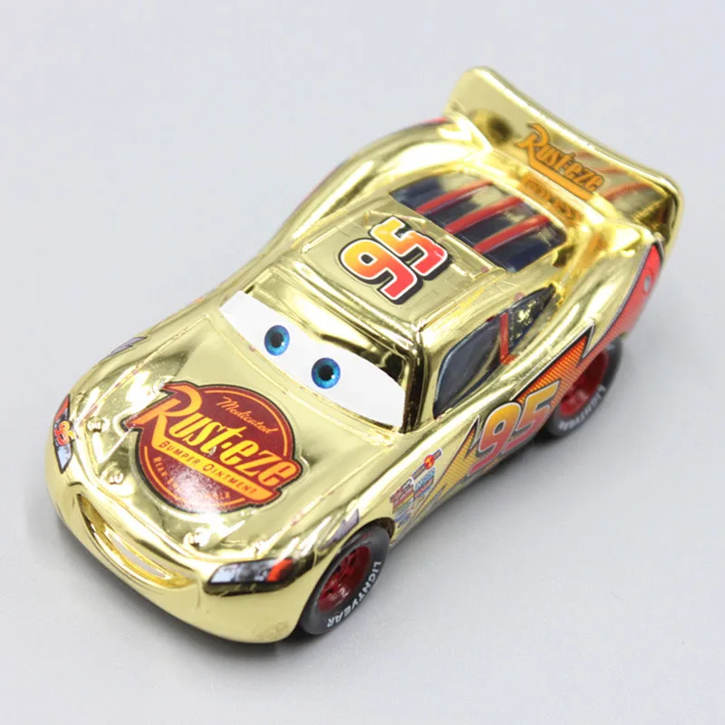 Pixar Cars 3 шт./партия Золотая Серебряная полицейская молния McQueen литая металлическая Игрушечная машина для детей подарок 1:55 свободное Новое