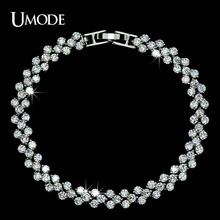 UMODE Brand Bracelets&Bangles Fashion Jewelry Rhodium plated Top Quality AAA+ Tiny CZ Bracelets For Women AUB0001