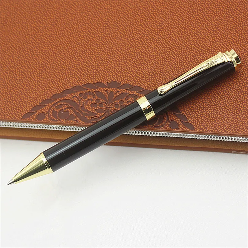 Jinhao 500 роллербол ручка Роскошная золотая шариковая ручка с зажимом 0,7 мм черный Запасной металлический круглый ролик ручки