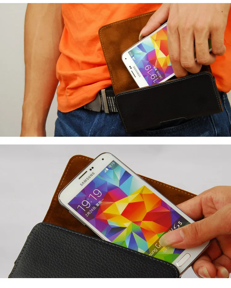 case iphone 6 Retro Genuine Leather Waist Belt Clip Pouch Cover For Samsung Galaxy Note 8 9 Case for iPhoneXS Max 6s 7 Plus 8 XR S9 Phone Bag case for iphone 8