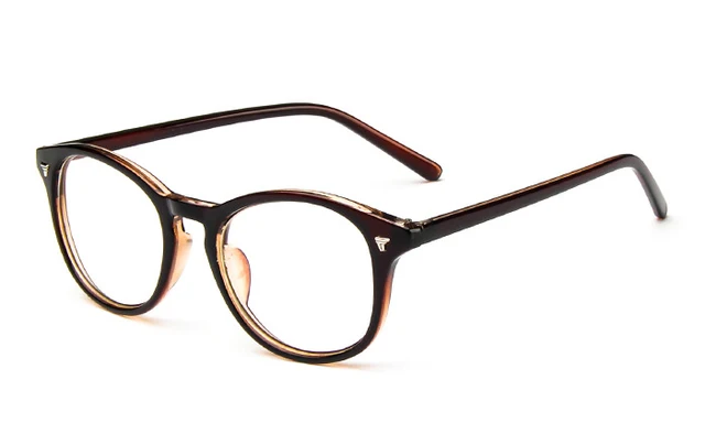 Spectacle Classic Women Round Eyeglasses Frame Brand Designer Fashion Men Nail Decoration Optical Glasses Reading Glasses Brown