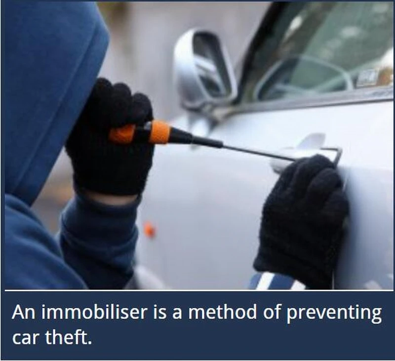 

fule pump circuit immobilizer system theft prevention anti-theft mechanism disabling the ignition electronically automatically