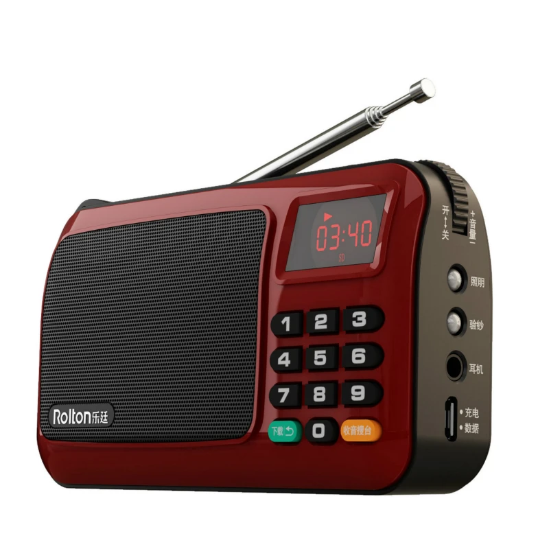 

2019 Portable W405 Mini FM Radio Speaker Music Player TF Card USB For PC iPod Phone with LED Display
