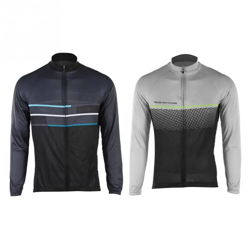 Men/'s New Cycling Jersey Breathable Tight Bike Clothing Bicycle Long Sleeve Tops