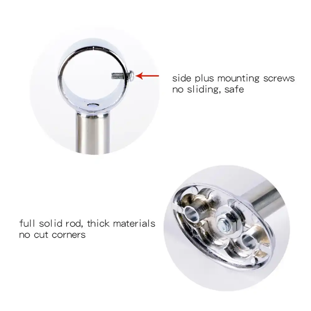 Heavy Duty 32mm Curtain Pole Ceiling Wall Tube Bracket