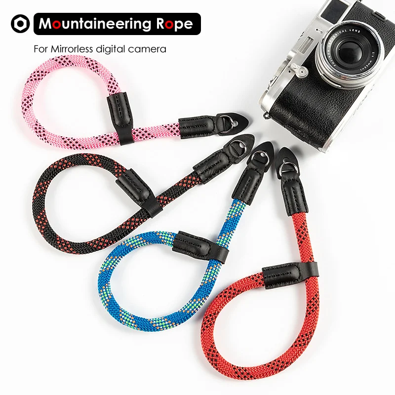 Напульсник для камеры альпинистский нейлоновый веревочный ремень для беззеркальной цифровой камеры Leica Canon Nikon Olympus Pentax sony