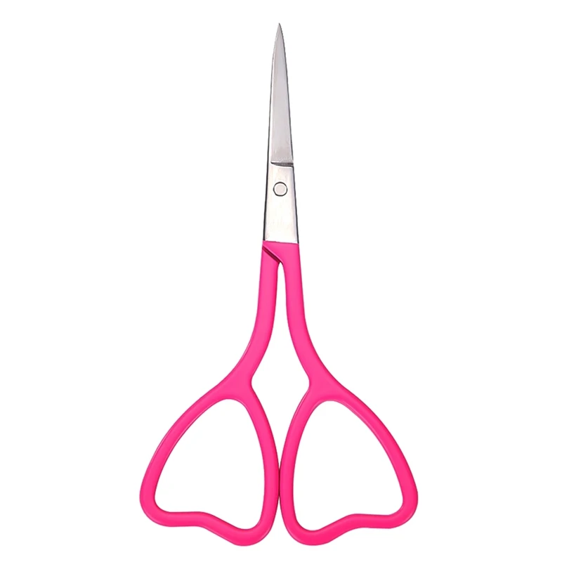 

Makeup Scissors Small Stainless Steel Nose Hair Eyebrow Scissor Tilted/Straight Tip Heart-shaped Handle Face Hair Removal Tools