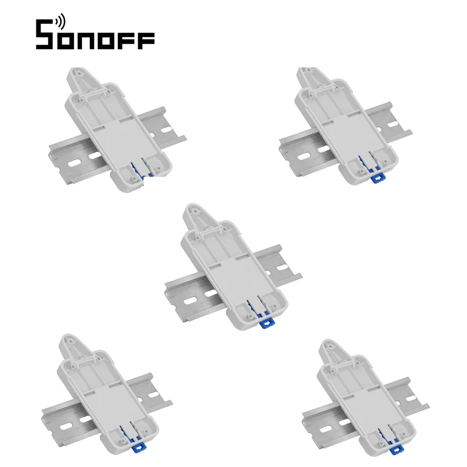 5 шт. SONOFF dr Din Rail лоток Регулируемый установленный рейку Чехол Держатель решение для Sonoff Basic/RF/POW/TH16/TH10/DUAL/G1