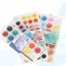 16-Цвет 18-Цвет 28-Цвет 36-Цвет компакт-пудра-Форма водонепроницаемого материала; Водонепроницаемая Цвет пигмента и Краски для детей искусство Краски ing и образование