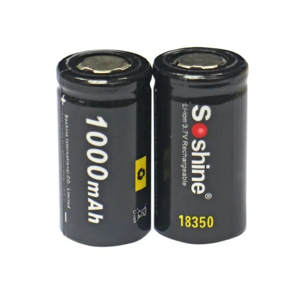Аккумулятор ot Soshine 18350 4 шт. 1000 мА · ч 3 7 в литий-ионный аккумулятор Незащищенный с