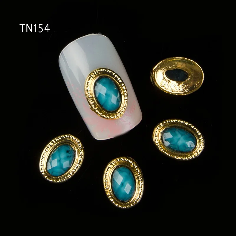 

10pcs 3D Nail Art Decorations Alloy Gem Jewelry Rhinestones Decoration For Nails Art Studs Nail Tools