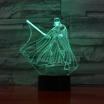 

Novelty 3D Light Star Wars Yoda Darth Vader LED Night Light USB Table Lamp Bedside Nightlight for Child Gifts Worldwide Dropship