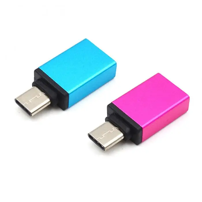Мини-usb 3,1 type-C кабель адаптер для USB 3,0 алюминиевый сплав OTG конвертер для всех тип-c мобильных телефонов планшетных ПК Macbook JLRJ88