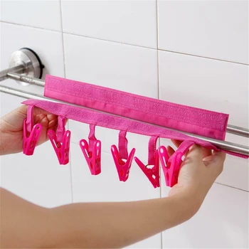 

Portable Cloth Hanger Socks Underwear Clothes Clip Foldable Travel Bathroom Rack Peg Foldable Travel Convenience Hanger