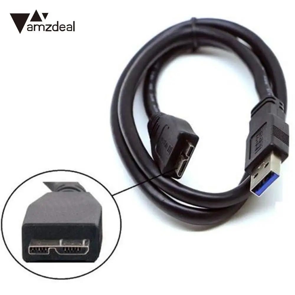 Amzdeal Высокоскоростной USB 3,0 мужчина A к Micro B быстрое зарядное устройство Синхронизация данных внешний жесткий диск кабель для передачи данных кабель питания