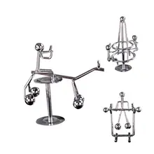 

New Perpetual Balance Ball Swing Newton Billiards Small Iron Man Weightlifting Newton Physics Science Pendulum Metal Crafts A50