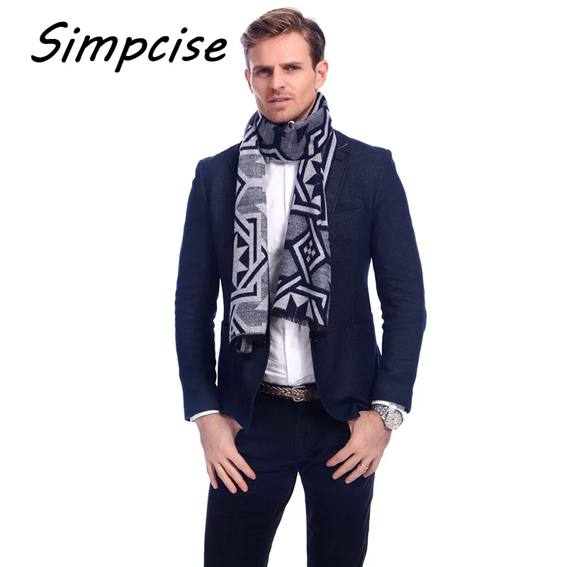 wool scarf mens Men's 2021 new Autumn and winter fashion scarves men  warm wool scarves cashmere scarf A3A18918 mens linen scarf