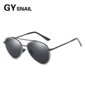

GYsnail Pilot Metal Sunglasses Men Women Brand Designer Vintage Polarized Sun Glasses For Male Female Fashion Classic Eyewear