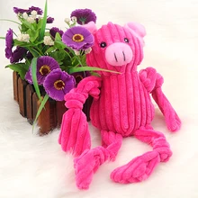 2016New dog toys, PP cotton fill short plush pink pig toy, pet dog and cat toy interactive entertainment