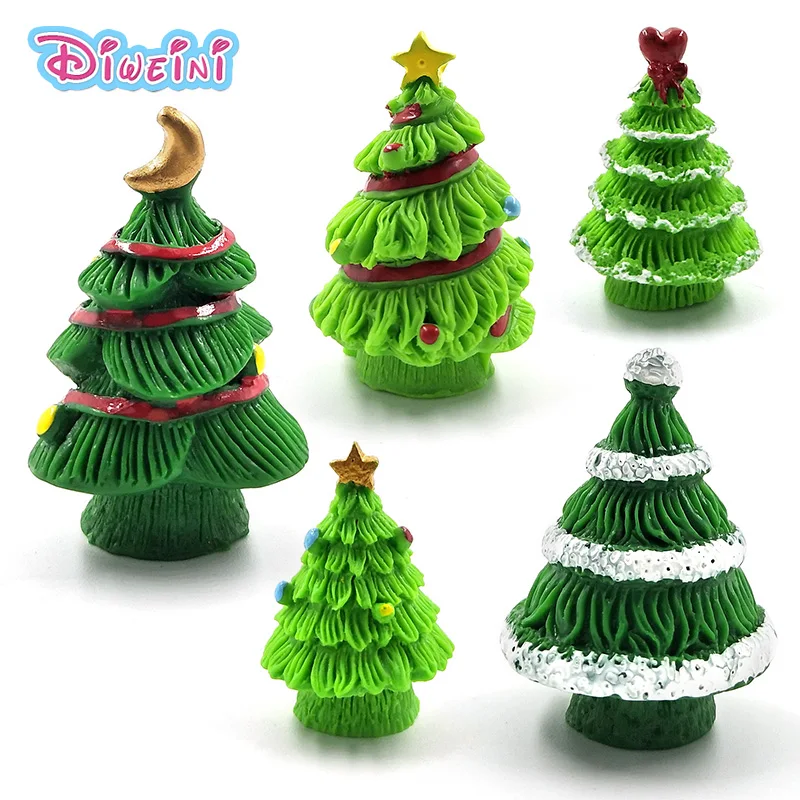 5pcs Christmas Tree model Cartoon figures Moon Star Love Girl Boy toys ...