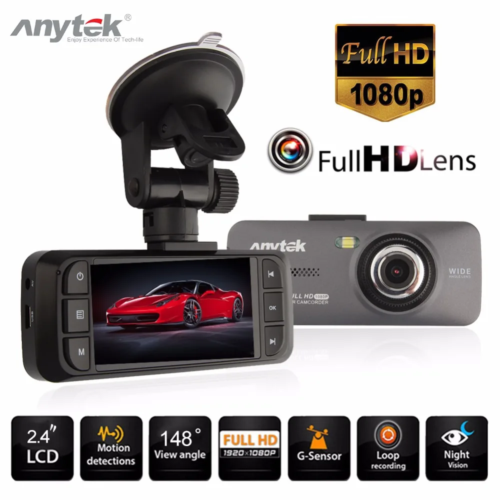 

Anytek AT900 Dash Cam Car DVR Camera Vehicle Camera Full HD 1080P Night Vision Camera Video Recorder G-sensor WDR DVRs