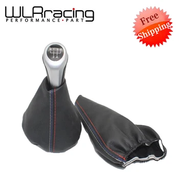 

5 6 Speed Manual Handbrake Gaiter Gear Shift KNOBS Stick Boot Leather Boot Car-Styling For BMW 3 Series E36 E46 M3 Car