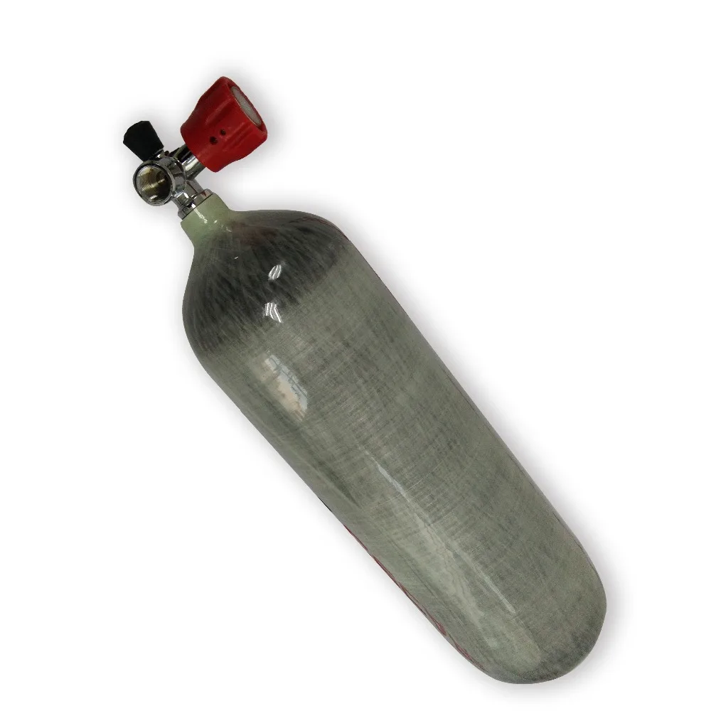 AC16811 CE Certification Carbon Fiber Tank With Red Valve Air Tank Cylinder Compressed Air Gas Cylinder Inflate Small Cylinder-R