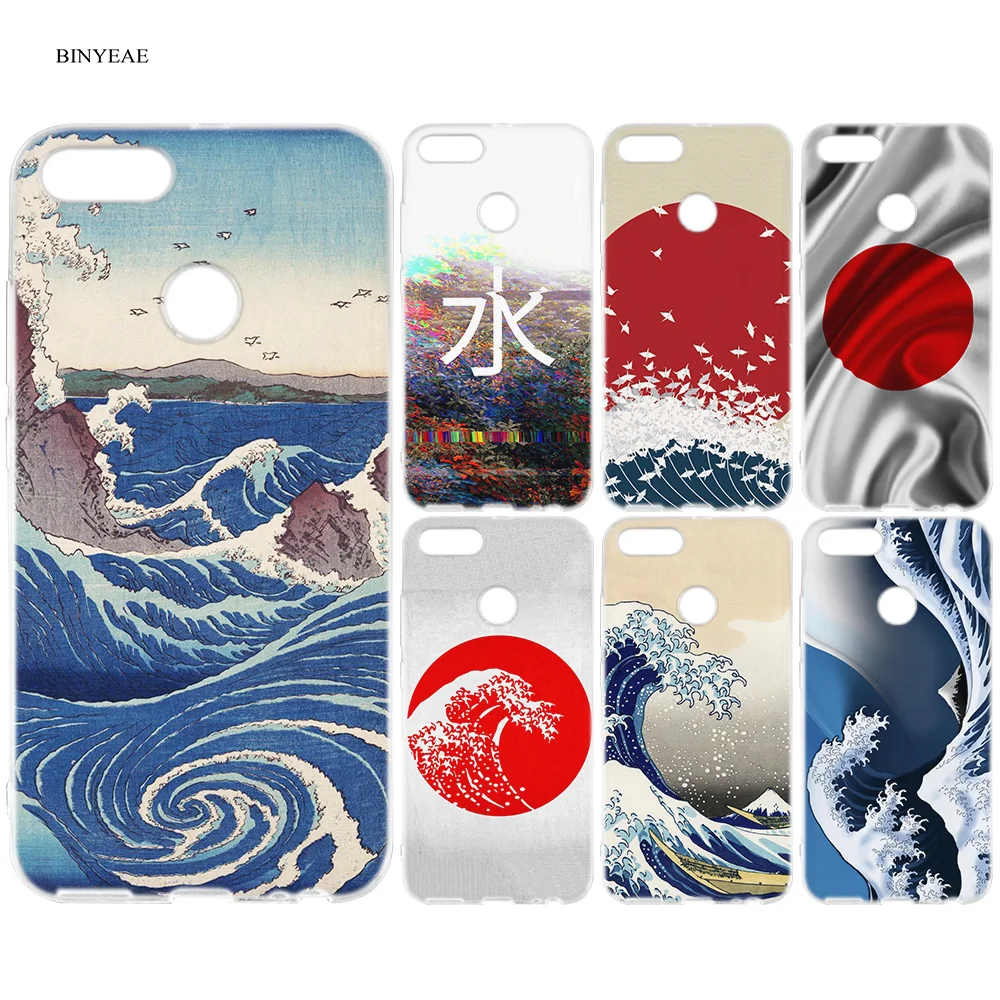 

BINYEAE Japan Japanese National Flags Silicone Case Cover for Xiaomi A1 A2 8 SE Redmi Note 4X 5 6 5A 6A S2 Pro Cases Back Shell