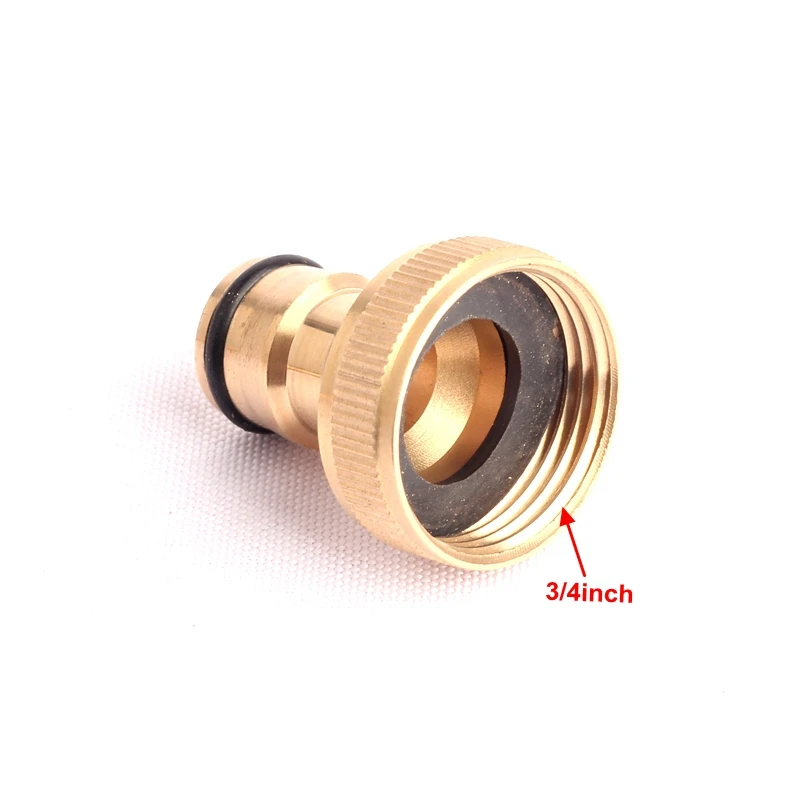 2pcs 3/4 Inch Female Thread Nipple Connector Brass Connector Hose Water Fittings Garden Quick Connector