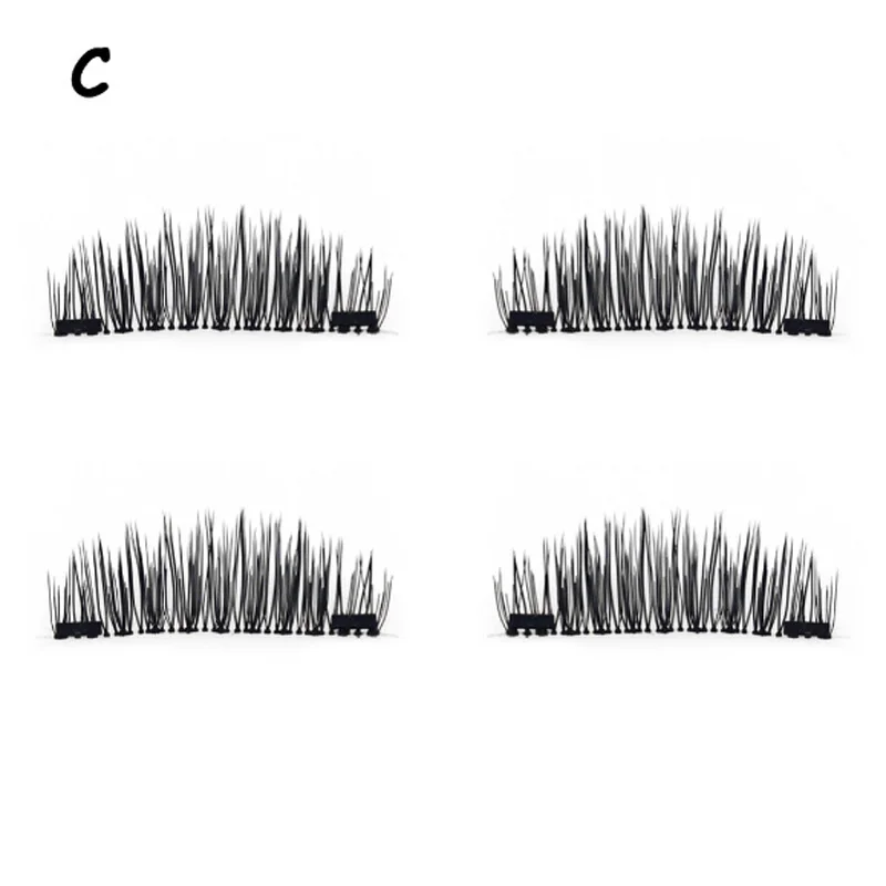 Макияж 3D Магнитный ненастоящий ресницы 1 пара/4 шт натуральные мягкие индивидуальные удлиненные длинные черные без клеящийся, накладной ресницы