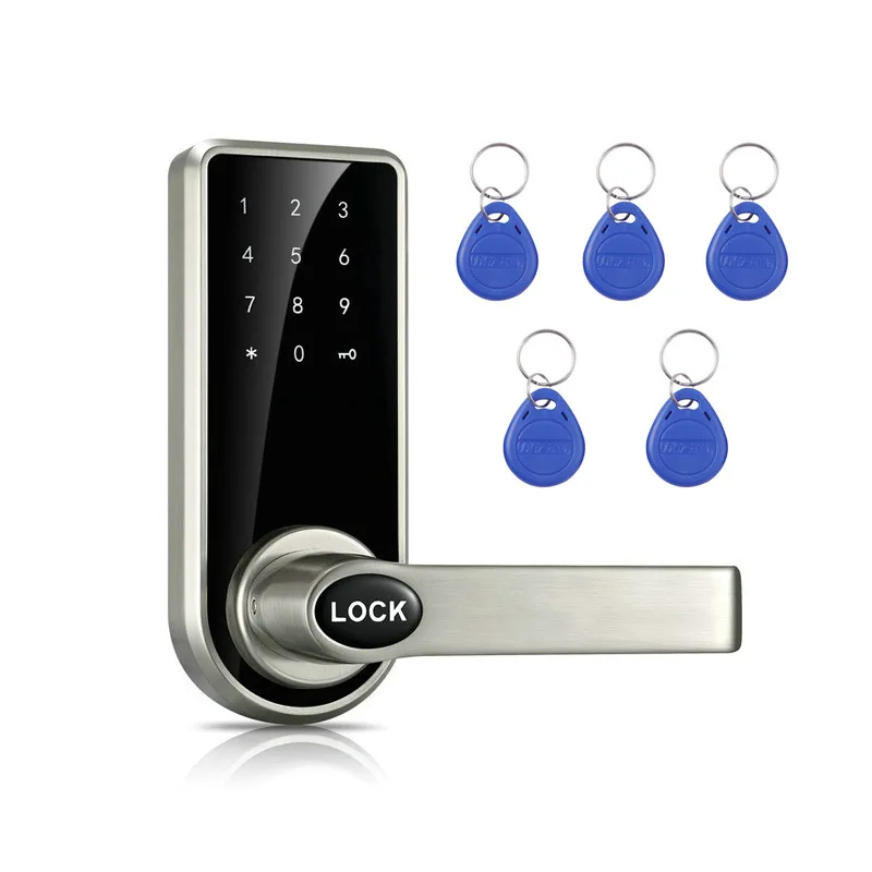 

Smart Door Lock Security Touch Screen Electronic Password Door Lock Digital Code Keypad ID Card Keyless Latch Bolt Lock
