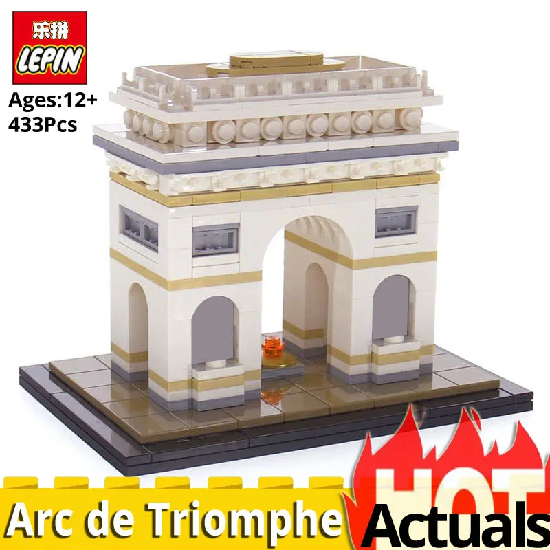 

LEPIN City Street 17012 Creator French Arc de Triomphe Model Building Blocks Bricks Education Toys legoings architecture 21036