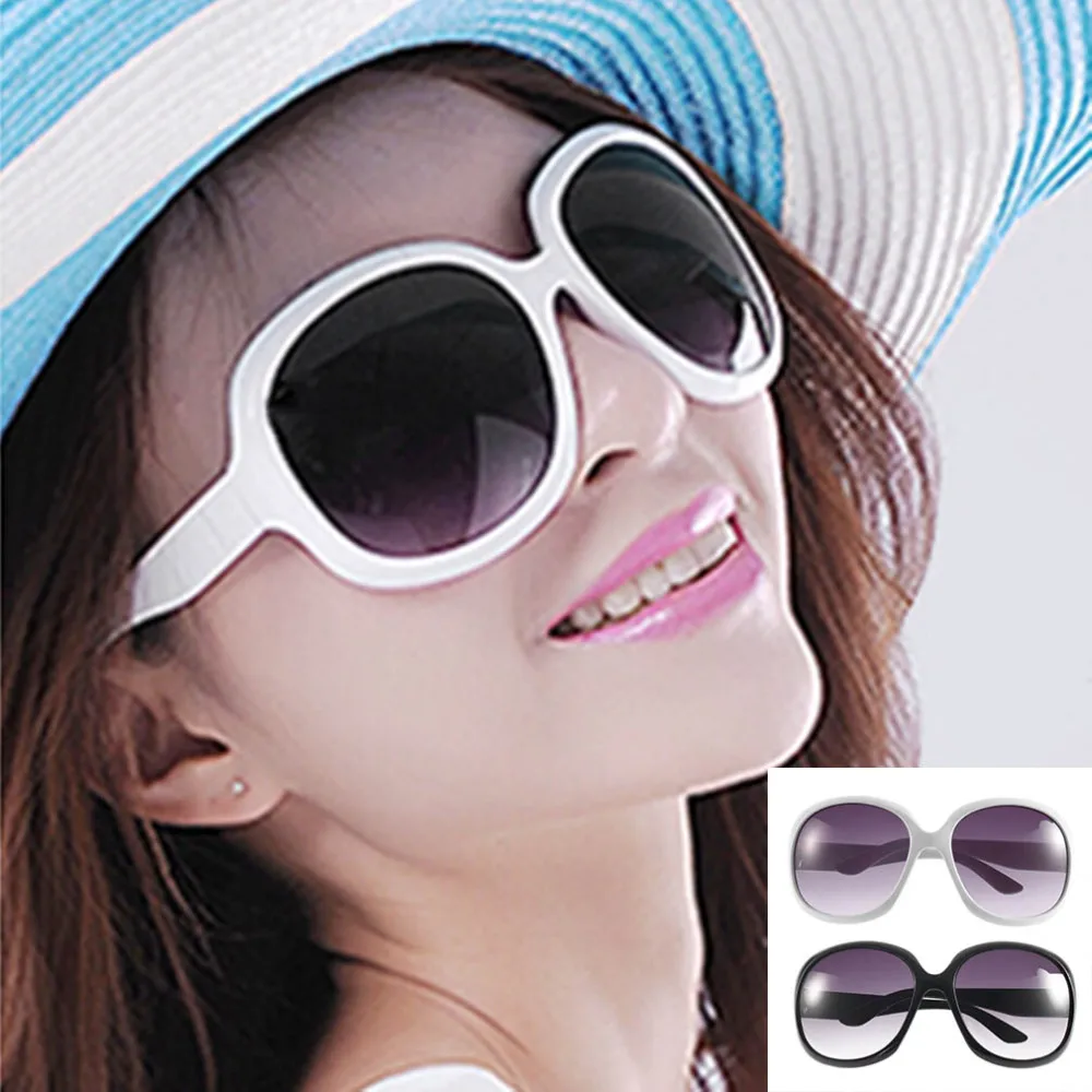 big frame sunglasses Multi-colors Sexy Women Lady's Large Classic Shopping Sunglasses Big Oval Eyewear Round Cat Eye Sun Glasses round sunglasses