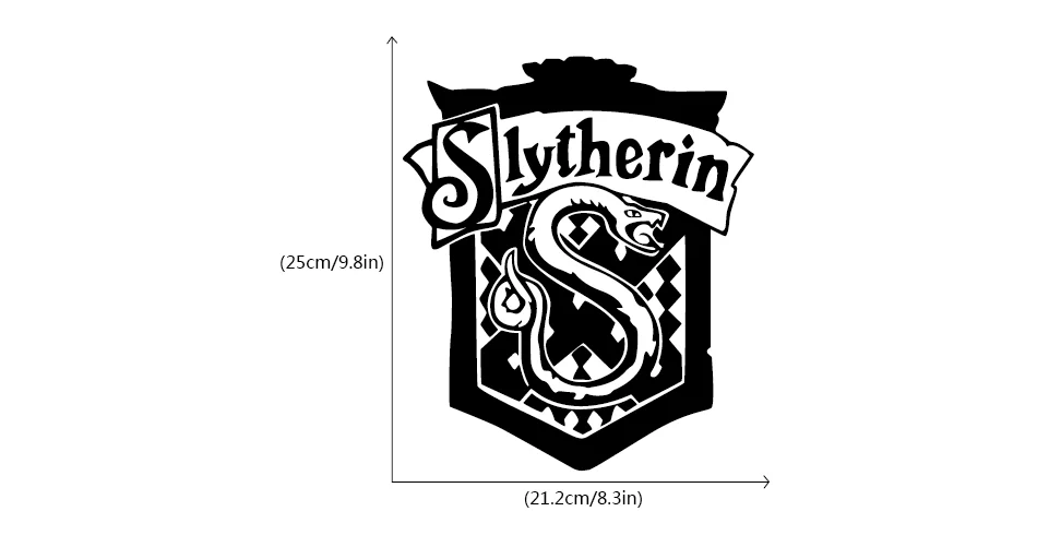 Pick Up Harry Potter Sticker Van Car Slytherin Crest Decal.