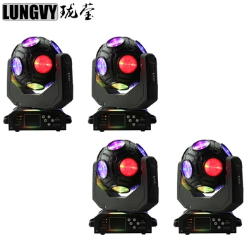 

Free Shipping 4pcs/lot 12x20w RGBW 4in1 LED Football Moving Head Light For Dj Disco Party Wedding Nightclub Events Lighting
