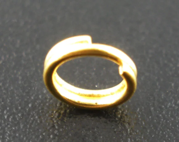 

8SEASONS 1000PCs gold-color Double Loop Split Open Jump Rings 5mm Dia.(B03092)