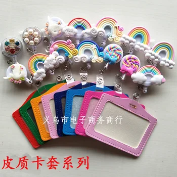 

Cartoon Retractable Pull Badge Reel ID Lanyard Name Tag Card Badge Holder Reels doctor nurse supplies