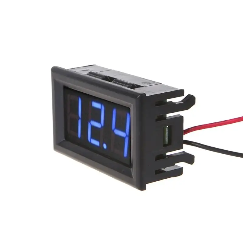 DC 2 Wires 2.5V-40V Voltmeter 0.56Inch Mini LED Display Digital Voltmeter Voltage Tester Meter