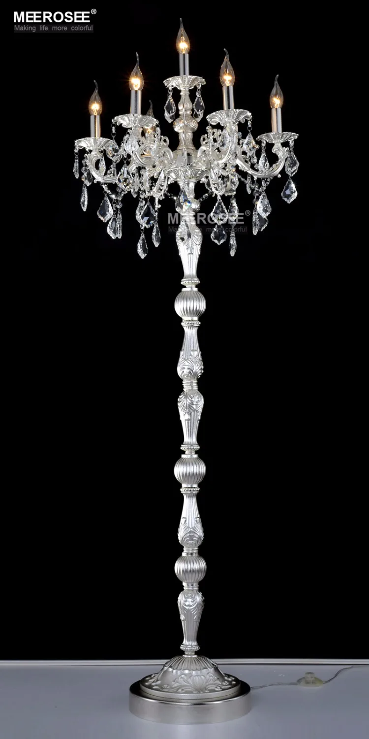 Классический 7 светильник s кристалл напольный подставка Cristal Lustre Candelabra стоячий