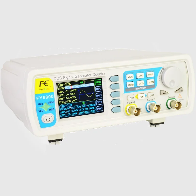 

FY6800 40M Programmable Dual Channel DDS Function Arbitrary Waveform Signal Generator Pulse Signal Source Frequency Meter FY6600