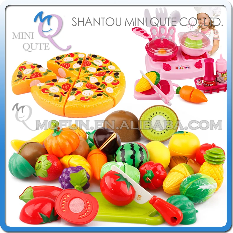 MINI QUTE Miniature Food Cut Vegetables Toy Fruit pizza Food Toys For