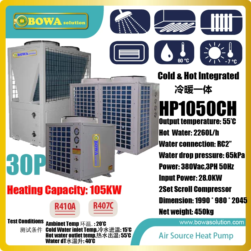 

30HP air source heat pump air conditioner provides different choice from VRV air condtioners and duct air conditioners system