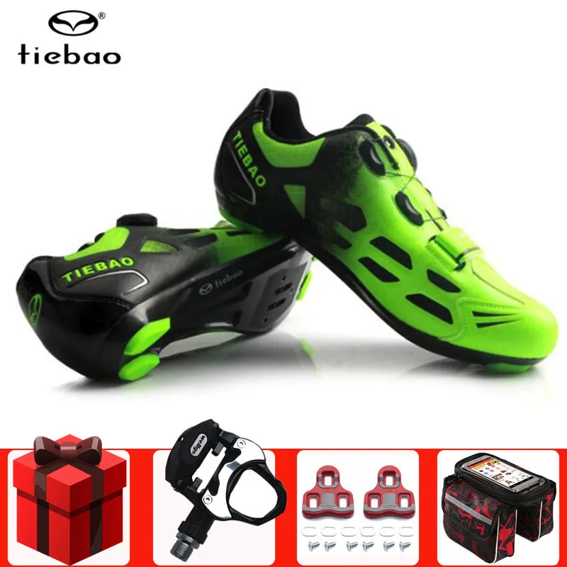 

TIEBAO Road Cycling Shoes add pedal set men Breathable Self-locking Athletic Racing Team Bicycle Shoes Bike bicycle Shoes