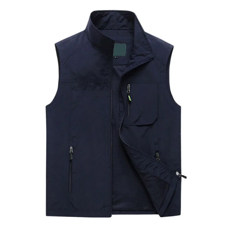 

New Summer Mesh Thin Multi Pocket Vest For Male Big Size Male Casual Outdoor Sports Sleeveless Jacket Photographer Waistcoat