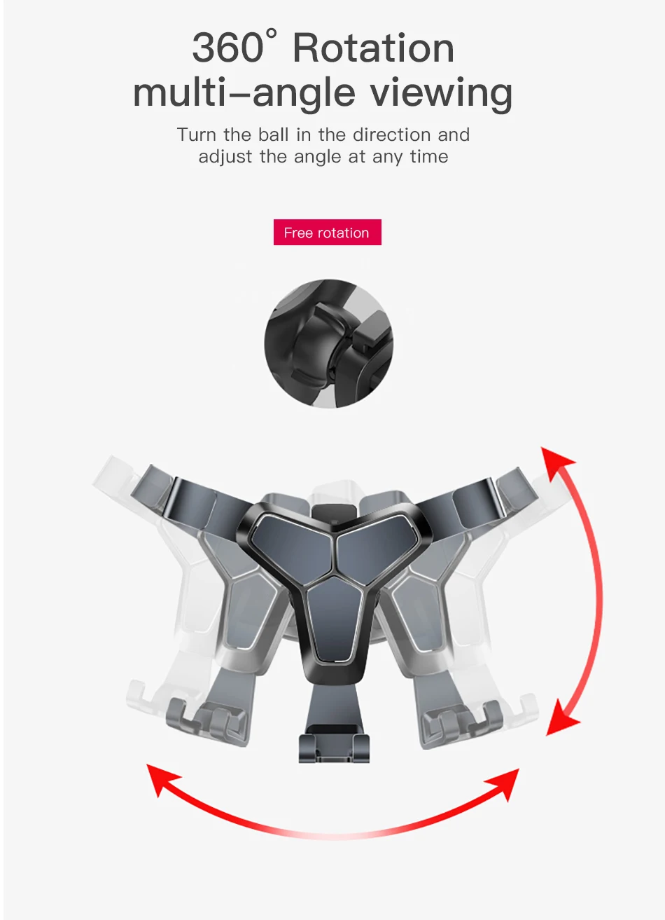 !ACCEZZ Gravity Car Phone Holder Stand Air Vent 360 Degree Rotation Universal 4-7 inches For iphone Xiaomi Samsung Auto Bracket (6)